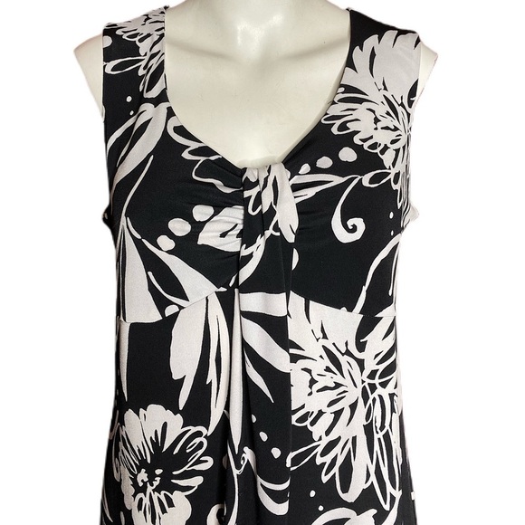 Style & Co. Black & White Floral Dress Size M - Picture 2 of 7